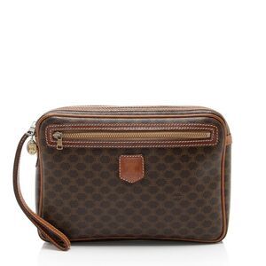 Celine Vintage Macadam Canvas Wristlet